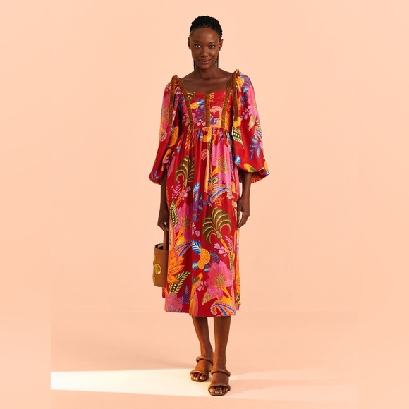 FARM Rio Dresses & Skirts - Farm Rio Mystic Bush Midi Dress